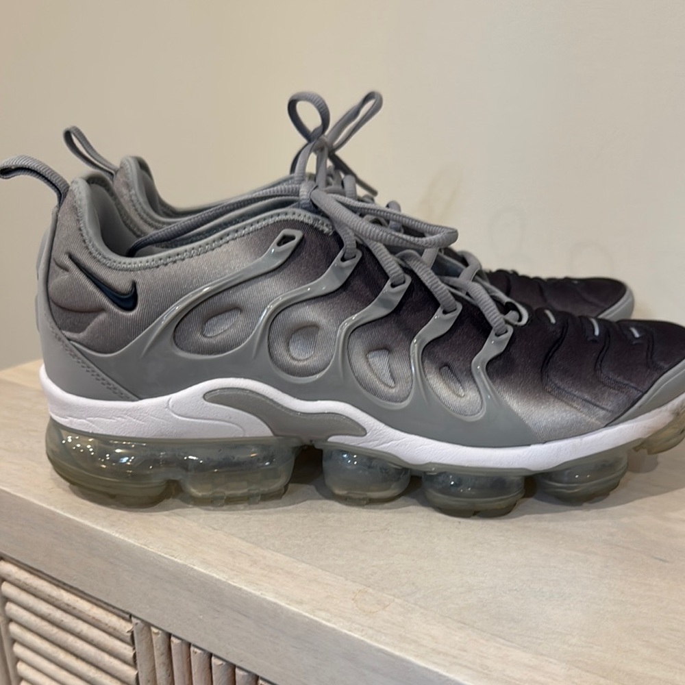 Sold on TRR Nike Men's Charcoal and White VaporMax Plus Sneakers